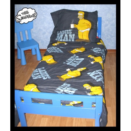 housse de couette les simpsons homer ladies man avec taie