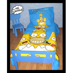 housse de couette les simpsons portrait de famille avec taie