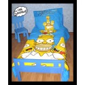 housse de couette les simpsons portrait de famille avec taie