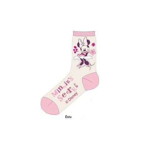 chaussette disney minnie ecru