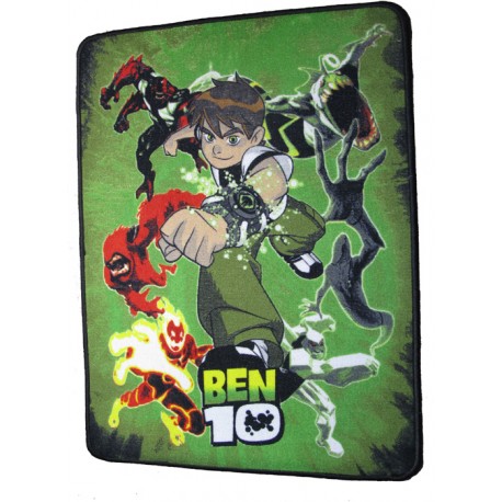 tapis ben 10 - déscente de lit 75 x 100 cm