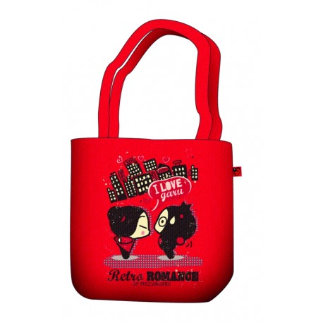 sac shopping pucca rétro romance rouge