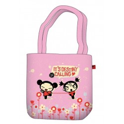 sac shopping pucca rétro rose