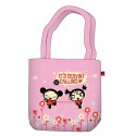 sac shopping pucca rétro rose