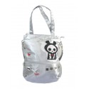 sac shopping rond skelanimals argenté matt la souris