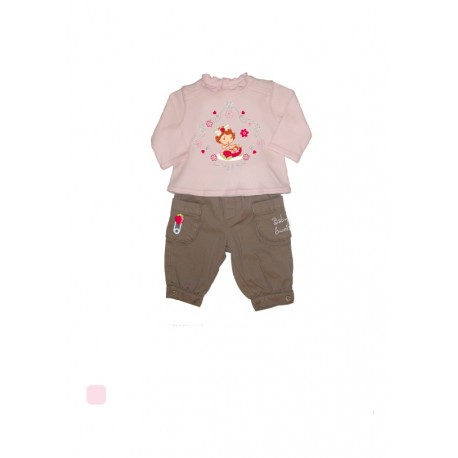 ensemble pantalon et tshirt charlotte aux fraises (6 à 23 mois)