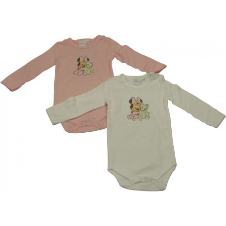 lot 2 body fantaisie minnie et doudou rose (de 6 à 23 mois)