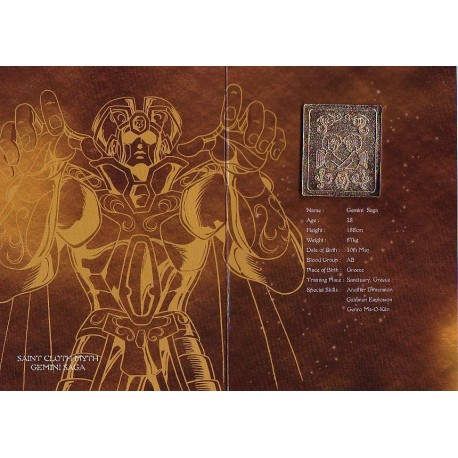 saint seiya - myth cloth plaque collector gemini saga