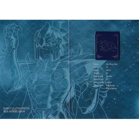 saint seiya - myth cloth plaque collector sea horse bian