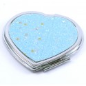 miroir de poche coeur kawai bleu