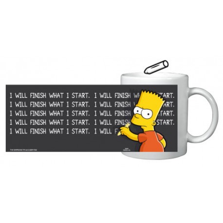 mug les simpsons bart : je dois finir ce que j'ai commencé