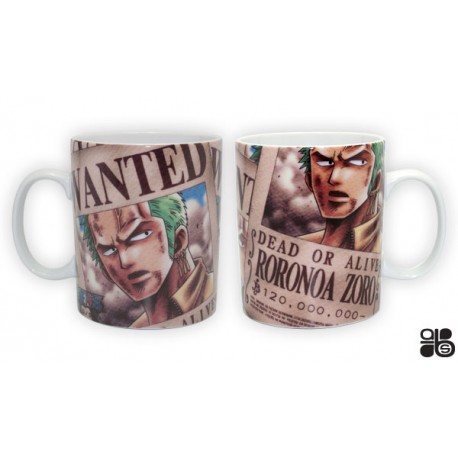 mug one piece grand format wanted zoro