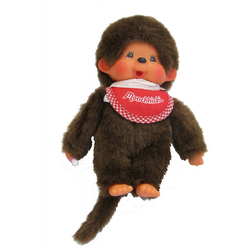 Monchhiichi Monchhichi Boy avec bavoir rouge 20 cm