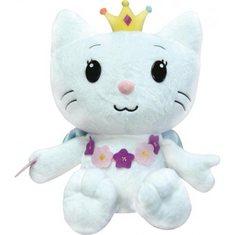 angel cat sugar - peluche de 35 cm d'angel portant un collier