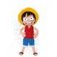 peluche one piece bean bag : luffy 20 cm