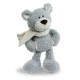 peluche nici mme ours 35 cm avec écharpe blanche