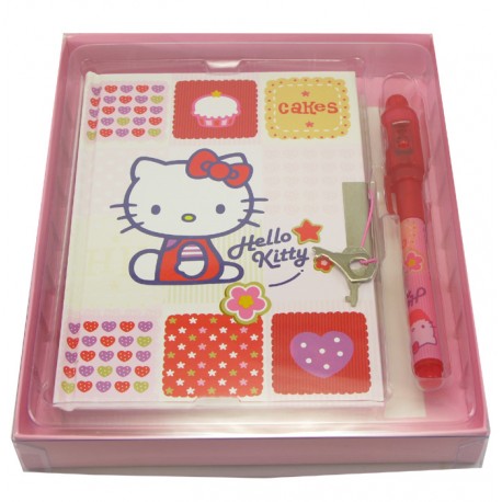 journal intime + stylo magique hello kitty cookie