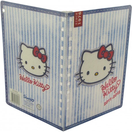 agenda de textes hello kitty marin bleu