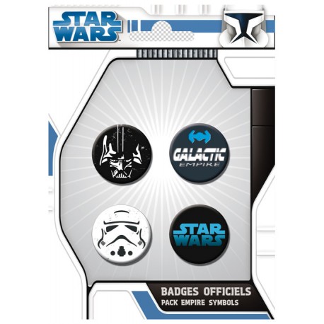 badges star wars - pack de 4 badges empire symbols