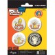 badges les simpsons - pack de 4 badges homer