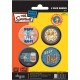 badges les simpsons - pack de 4 badges duff