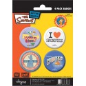 badges les simpsons - pack de 4 badges springfield