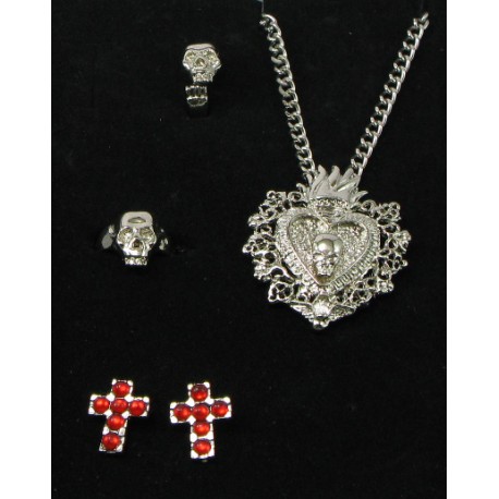 coffret 4 bijoux gothique