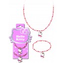 collier et bracelet hello kitty mini perles cherry