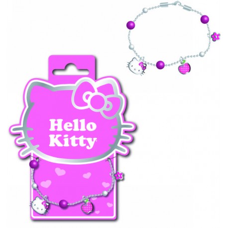 bracelet hello kitty métal émaillé 80's