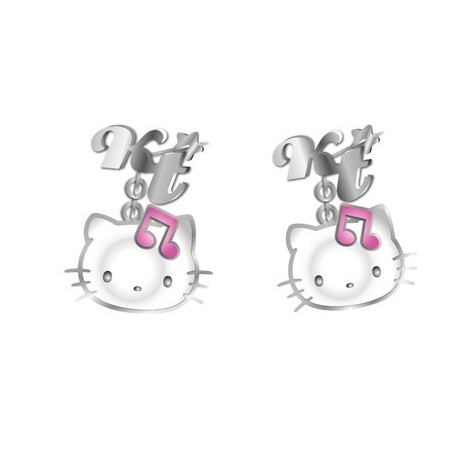 boucle d'oreille hello kitty rock'n roll