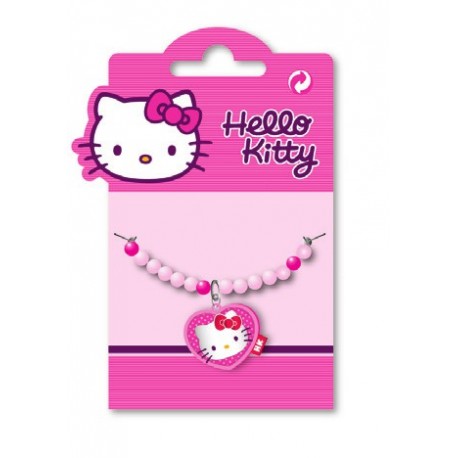 bracelet hello kitty coeur perles