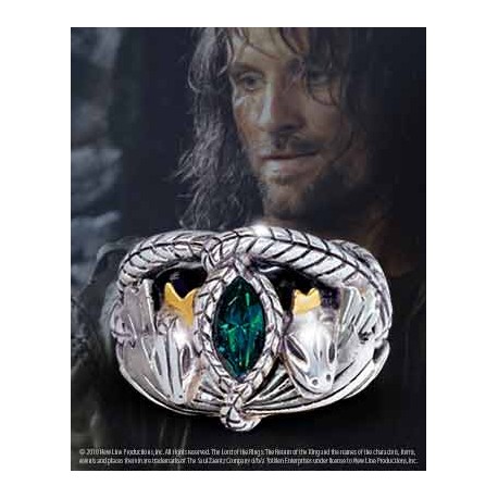 anneau d'aragorn barahir argent taille us 08 - fr 57,3