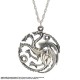 pendentif et collier argent targaryen le trône de fer