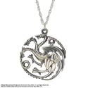 pendentif et collier argent targaryen le trône de fer