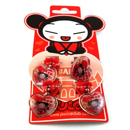 blister pucca quatres mini pinces coeur