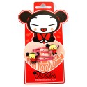 blister pucca deux barettes rose avec figurine