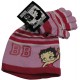 bonnet et gants betty boop rose taille 2-4 ans