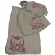 bonnet-gants-echarpe angel cat sugar ecru