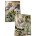 chemise 3 rabats bleu marvel vintage