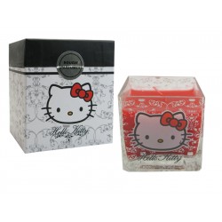 bougie hello kitty carrée parfumée dans boite cadeau