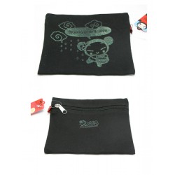 mini-pochette pucca plate zippé noire