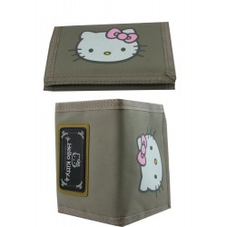 portefeuille hello kitty fashion gris taupe