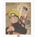 artprint naruto shippuden : naruto et jiraya