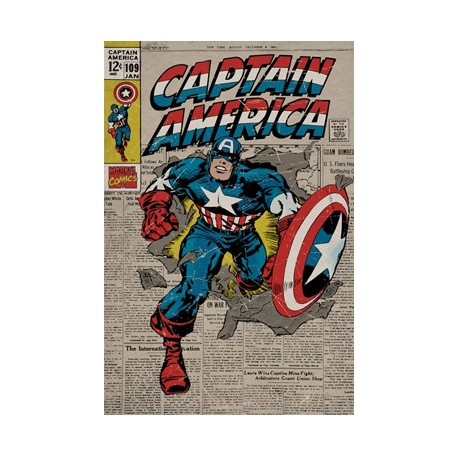 pack posters retro: captain america 61 x 91 cm
