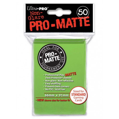 ultra pro 50 pochettes deck protectors pro-matte vert tilleul