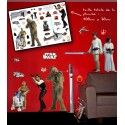 star wars - planche de stickers muraux rebels