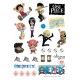 one piece - planche sticker muraux sd characters