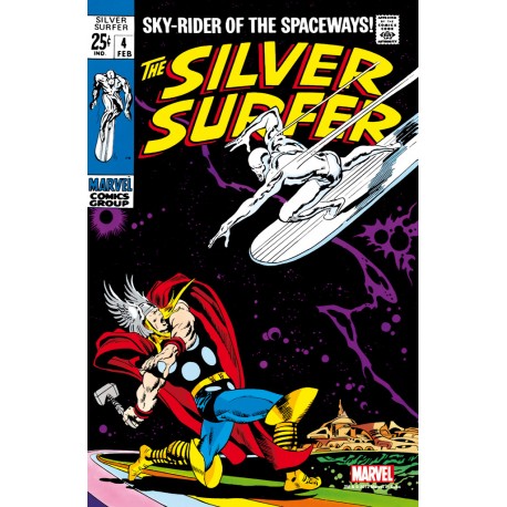 marvel comics steel covers panneau métal silver surfer