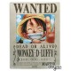 plaque métal one piece luffy wanted