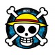 tapis de souris one piece en forme skull
